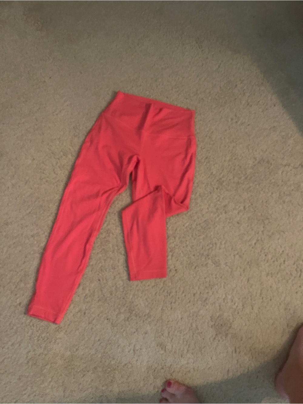 lululemon athletica Coral Pink High-Waist Leggings